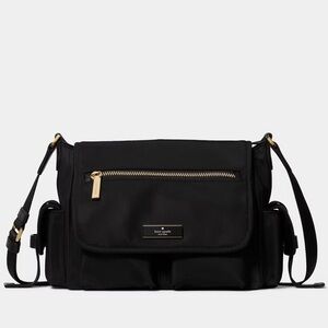 Kate Spade Carter Cargo Messenger Bag with Lots of Pockets in Black